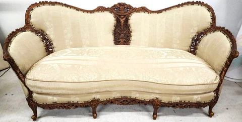 Vintage Sofa by CAROL HICKS BOLTON & EJ VICTOR With Pillows Cover