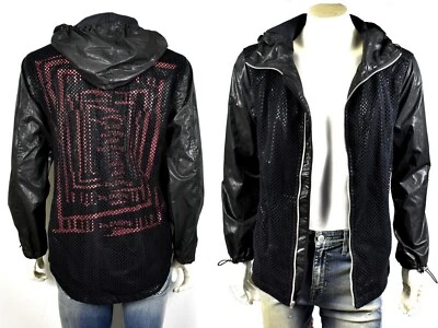 Chaqueta con capucha True Religion de malla en contraste con cremallera completa para hombre - 100249 Foto 1 de 4