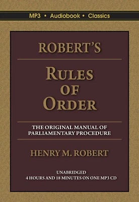 Robert's Rules of Order - Unabridged MP3 CD Audiobook in DVD  case - Image 1 of 4