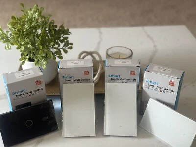 WiFi Smart Wall Touch Light Switch 1/2/3/4 Gang APP Control Timing Function - Image 1 of 4