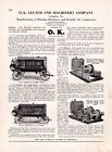 1928 O.K. Clutch & Machinery Hoisting Portable Air Compressors Print Ad 33