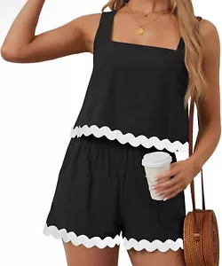 Women Casual Summer Outfit Two Piece Set/ S Effortlessly Chic Summer Set - Picture 1 of 8