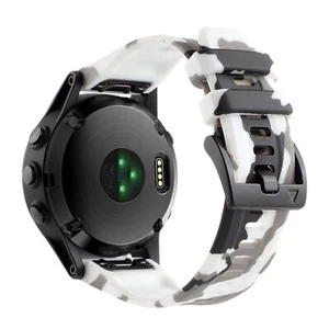 Correa de reloj de silicona de 26 mm con estampado de camuflaje para Garmin Fenix - Imagen 1 de 25