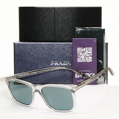 Prada Sunglasses Glass Lens Transparent Grey Crystal Blue PR18WS SPR 18W U43-0A9