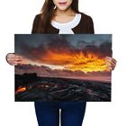 A2 - Volcano Lava Crust Geology Magma Poster 59.4X42cm280gsm #46407