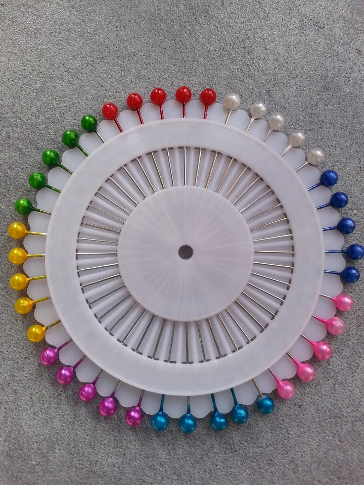 40 épingles tête rondes en couleur, une roue de 40 épingles têtes rondes ,37mm - Photo 1/1