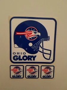 Vintage Original WLAF Ohio Glory Set Of 4 Stickers Football - Picture 1 of 1