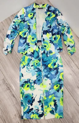 Hot Gal & Silhouette NYC Short Blazer & Skirt Suit with Zipper Woman's Size S - Image 1 of 4