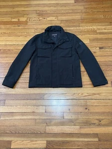 Michael Kors Men's Jacket Sz Medium Black Softshell Full Zip Fleece Lined Bomber - Picture 1 of 9