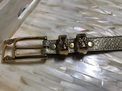 BB Simon Belt with Gold Metal Embellishments Sz Medium - Image 1 of 4