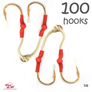 100 anzuelos tamaño 7/0 4x fuerte gancho de asistencia de pesca dorado acero de alto carbono peces ¡GUAU!® - Imagen 1 de 4