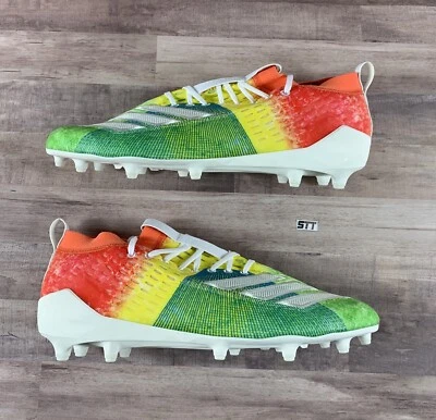 Adidas Adizero 8.0 Low Lightweight Football Cleats Rainbow F35077 Men's Size 15 - Image 1 of 4