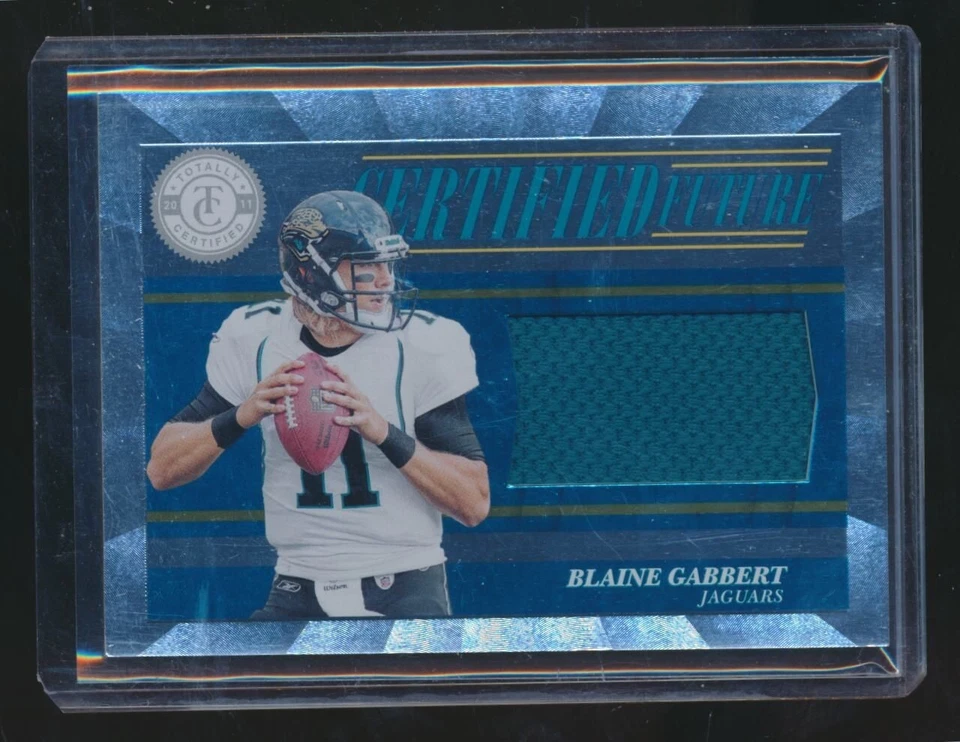 2012 TOTALLY CERTIFIED FUTURE /499 JERSEY RELIC BLAINE GABBERT JAGUARS - Image 1 of 1