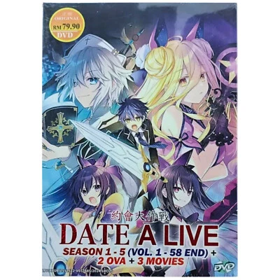 NEW DVD Date A Live Anime Season 1-5 Vol. 1-58 End+2 Ova+3 Movies English Dubbed - Image 1 of 4