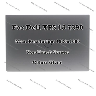 13" Silver FHD LCD Screen Non-Touch Panel Assembly Display For Dell XPS 13 7390 - Image 1 of 4