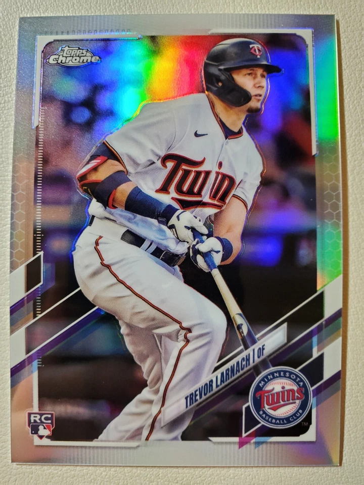 2021 Topps Chrome Update Trevor Larnach RC Rookie Refractor #097/250 No.USC69  - Image 1 of 4