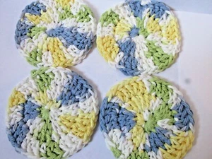 4 scrubbies viso all'uncinetto. 100% cotone P&P GRATIS (brezza fresca) 1 - Foto 1 di 12