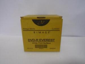 *New* Rimage Media 2002047 100-Piece Classic White Print Surface DVD-R Everest