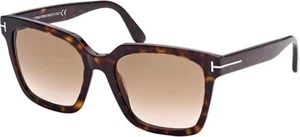 Tom Ford SELBY FT 0952 Dark Havana/Brown Shaded 55/19/140 women Sunglasses - Picture 1 of 1
