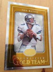 Jon Kitna Seahawks CGT26 2000 equipo de oro certificado Leaf bajo S&H - Imagen 1 de 1