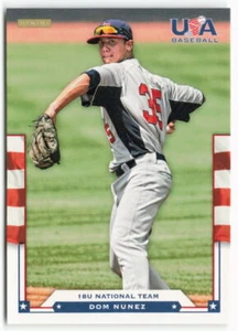 Novato de béisbol Dom Núñez Panini 2012 de Estados Unidos - Imagen 1 de 2