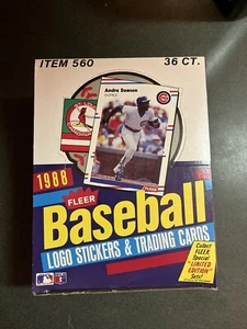 Fleer Baseball 1988 - paquetes de cera sellados sin abrir - caja de paquete de 36 unidades sin buscar - Imagen 1 de 2