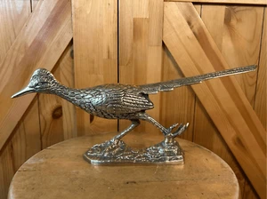 Vtg Mid-Century Solid Brass Large Roadrunner Statement Piece 15” Long (8210) - Picture 1 of 16
