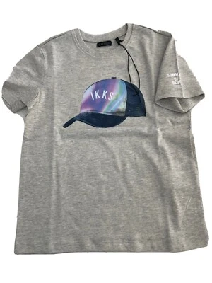 IKKS MEDIUM GREY MARL NWT LENTICULAR CAP TEE SZ 6 - Image 1 of 4