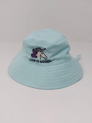 Life Is Good Unicorn Logo Baby Infant 6-12m Bucket Hat Chin Strap - Image 1 of 4