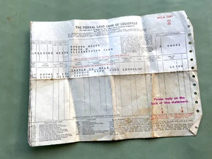 FEDERAL LAND BANK OF LOUISVILLE REMITTACE PAPER 5/13/1939 ELIZABETHTON TENNESSEE - Picture 1 of 3