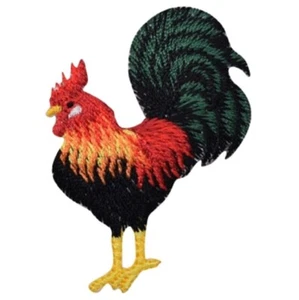 Rooster Applique Patch - Chicken Farm Animal Embroidered Badge 2.5" (Iron on) - Picture 1 of 1
