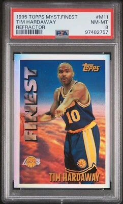 PSA 8 1995 Topps Mystery Finest Refractor Tim Hardaway #11 Golden State Warriors - Image 1 of 2