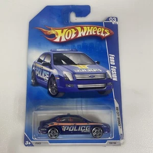 2009 Hot Wheels #109 HW City Works 3/10 FORD FUSION Police Blue Variant - Picture 1 of 6