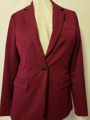 Chaqueta Blazer Banana Republic Talla 0 Frambuesa Lavada a Máquina Larga y Delgada Foto 1 de 4