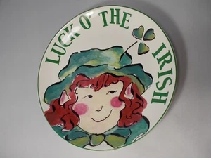 ROSANNA St Patrick's Day LUCK O' THE IRISH Pot Of Gold 8 1/4"H Plate Free S&H - Picture 1 of 11