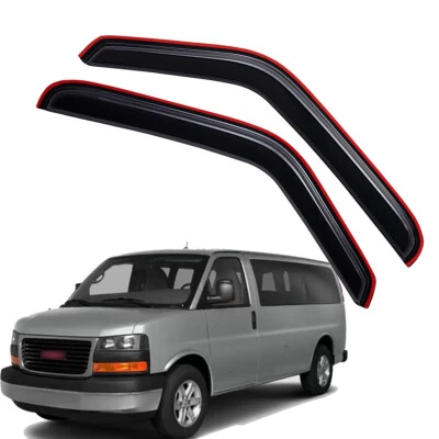 For 1996-2025 Chevy Express 2500 3500 In-Channel Rain Guard Window Vent Visor - Image 1 of 4