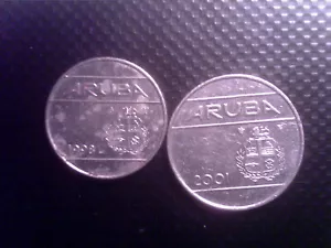 ARUBA 10 CENTESIMI 1998 25 CENTESIMI 2001 DEC03F - Foto 1 di 2