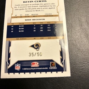 B15 #253, Kevin Curtis, St. Louis Rams 2006 Score Select Gold/50 - Picture 1 of 4