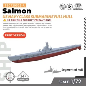 SSMODEL SSC72952S-A 1/72 Military Model US Navy Salmon Class Submarine Full Hull - Picture 1 of 4