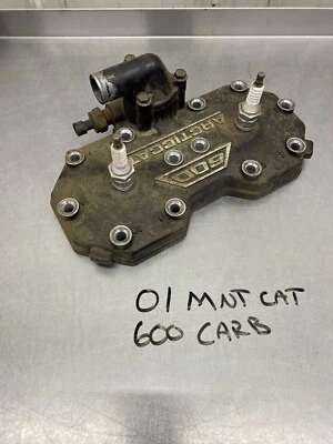 00 01 02 Oem Arctic Cat Mountain Cat Zl Zr 600 Carb Engine Motor Cylinder Head - Image 1 of 4