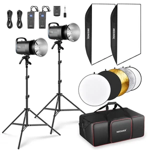 Neewer Profi Studioblitz Set 2x 300W Monolight 5600K Fotografie Blitzanlage - Bild 1 von 8