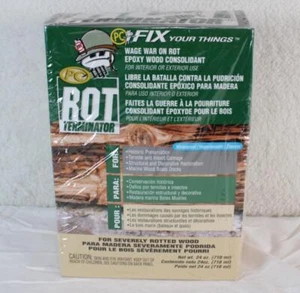 PC-Rot Terminator Epoxy Wood Hardener, Two-Part 24oz Two Bottles 20279 New - Picture 1 of 10