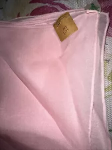 Vintage Forsum Pink Silk Scarf Hand Rolled Hem NWT 34 X 22 - Picture 1 of 5
