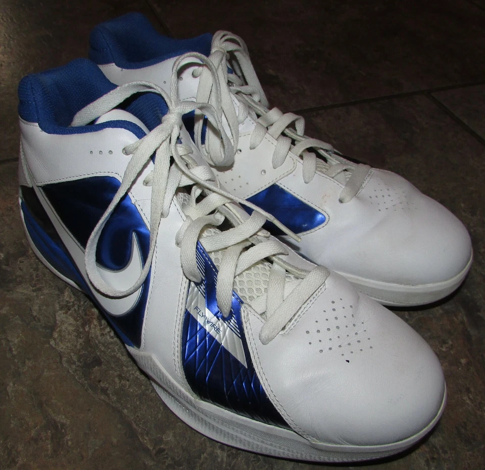 Nike Zoom KD Kevin Durant III Basketball Shoes White/Blue/Silver Size 12 #417279 - Image 1 of 4
