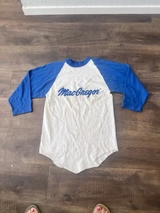 Vintage MacGregor 3/4 Sleeve Raglan Logo Shirt Unisex M(38-40) Made USA * - Picture 1 of 4