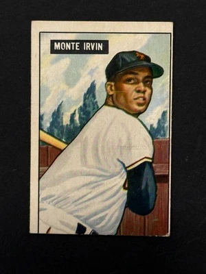 Bowman Baseball 1951 #198 Monte Irvin New York Giants RC - EX Foto 1 de 2