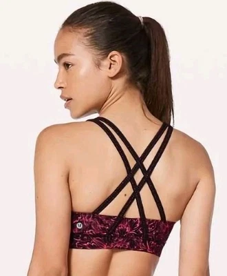 Sujetador Lululemon Energy BraInfinity Energy para mujer negro brillante ¡Gimnasio de yoga! Talla 4 Foto 1 de 4