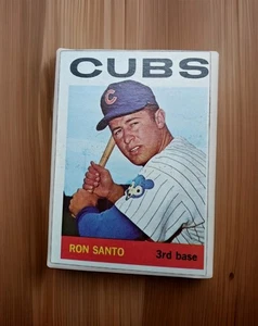 1964 Topps Baseball Card Chicago Cubs HOF Ron Santo Vtg No Creases VG #375 - Picture 1 of 2