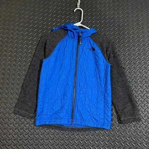 Chaqueta con Capucha Acolchada Reversible The North Face Niños Azul Gris Talla M 10 12 - Imagen 1 de 9