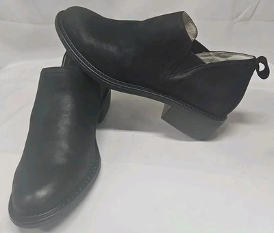 Botines Alegria Merle Cuero Tacón Bloque Negro Pulido EU 38 EE. UU. Talla 8-8,5 Usados en Excelente Condición Foto 1 de 4